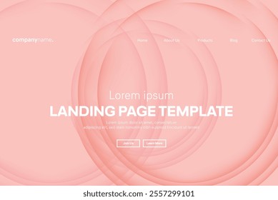 Abstract modern technology Landing page template, flowing line digital technology, smooth particle wave, big data techno design concept background wallpaper, Annual reports, flyer, poster, cover. EPS 