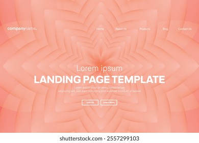 Abstract modern technology Landing page template, flowing line digital technology, smooth particle wave, big data techno design concept background wallpaper, Annual reports, flyer, poster, cover. EPS 