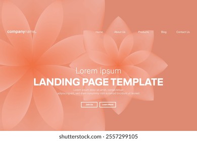 Abstract modern technology Landing page template, flowing line digital technology, smooth particle wave, big data techno design concept background wallpaper, Annual reports, flyer, poster, cover. EPS 