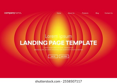 Abstract modern technology Landing page template, flowing line digital technology, smooth particle wave, big data techno design concept background wallpaper, Annual reports, flyer, poster, cover. EPS 