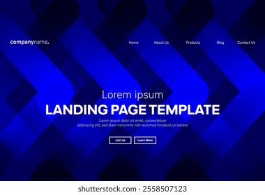 Abstract modern technology Landing page template, flowing line digital technology, smooth particle wave, big data techno design concept background wallpaper, Annual reports, flyer, poster, cover. EPS 