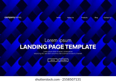 Abstract modern technology Landing page template, flowing line digital technology, smooth particle wave, big data techno design concept background wallpaper, Annual reports, flyer, poster, cover. EPS 