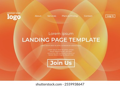 Abstract modern technology Landing page template, flowing line digital technology, smooth particle wave, big data techno design concept background wallpaper, Annual reports, flyer, poster, cover. EPS