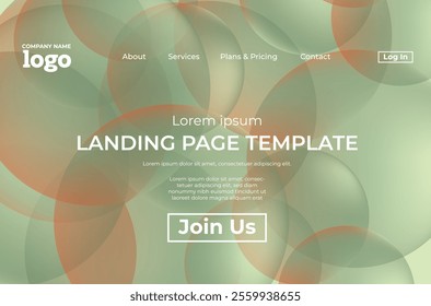 Abstract modern technology Landing page template, flowing line digital technology, smooth particle wave, big data techno design concept background wallpaper, Annual reports, flyer, poster, cover. EPS