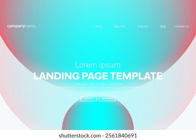 Abstract modern technology Landing page template, flowing line digital technology, smooth particle wave, big data techno design concept background wallpaper, Annual reports, flyer, poster, cover. EPS