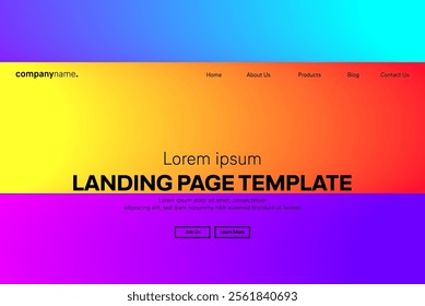 Abstract modern technology Landing page template, flowing line digital technology, smooth particle wave, big data techno design concept background wallpaper, Annual reports, flyer, poster, cover. EPS