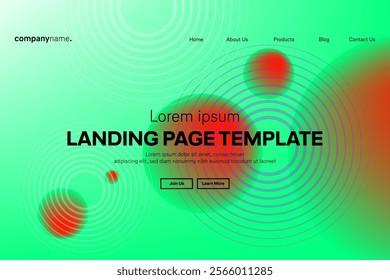 Abstract modern technology Landing page template, flowing line digital technology, smooth particle wave, big data techno design concept background wallpaper, Annual reports, flyer, poster, cover. EPS