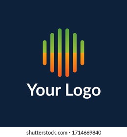 abstract modern technology logo design concept 