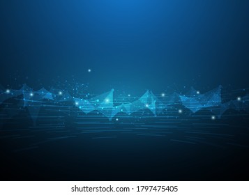 Resumen del punto de conexión de red de tecnología moderna utilizado para los antecedentes empresariales