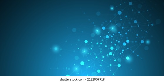 Abstract modern technology network connection point used for business background