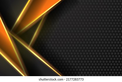 Resumen de tecnología moderna luz de neón naranja fondo