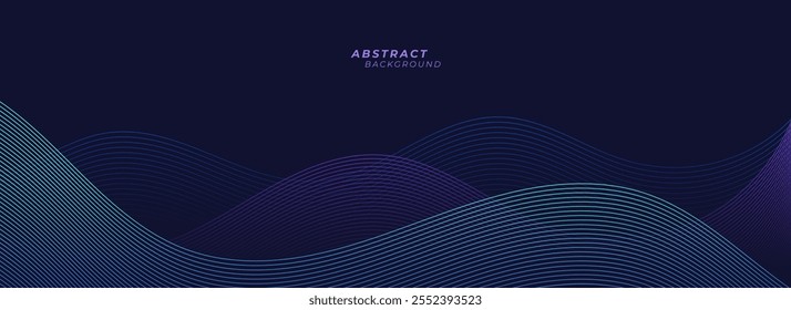 Fondo de líneas onduladas de tecnología moderna Abstractas