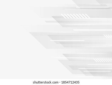 Resumen de la tecnología moderna diseño corporativo de patrones geométricos blanco y gris. Ilustración del vector