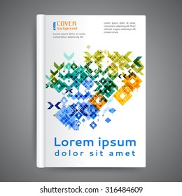 Abstract modern template book cover with geometric elements