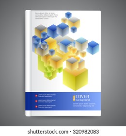 Abstract modern template book cover with geometric elements