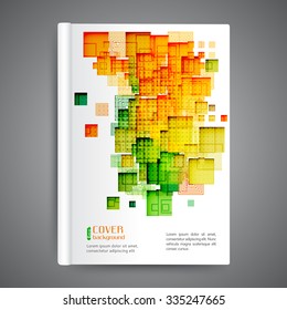 Abstract modern template book cover with geometric elements