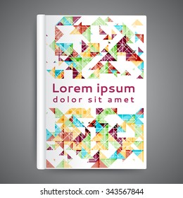 Abstract modern template book cover with geometric elements