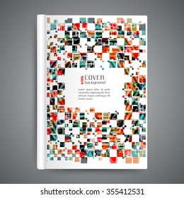Abstract modern template book cover with geometric elements