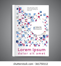 Abstract modern template book cover with geometric elements