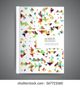 Abstract modern template book cover with geometric elements