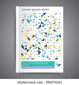 Abstract modern template book cover with geometric elements