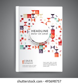 Abstract modern template book cover with geometric elements
