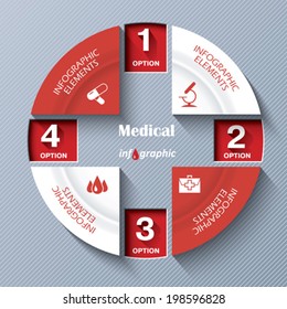 Abstract modern template for medical project or presentation. Vector illustration