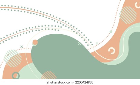 Abstract modern template pastel color organic dynamic shapes elements compositions of colored spots and lines on white background. Vector illustration