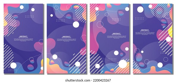 Abstract modern template set background. Vector illustration.