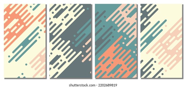 Abstract modern template set background. Vector illustration.