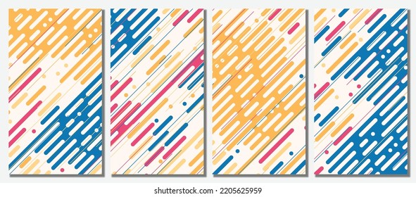 Abstract modern template set background. Vector illustration.