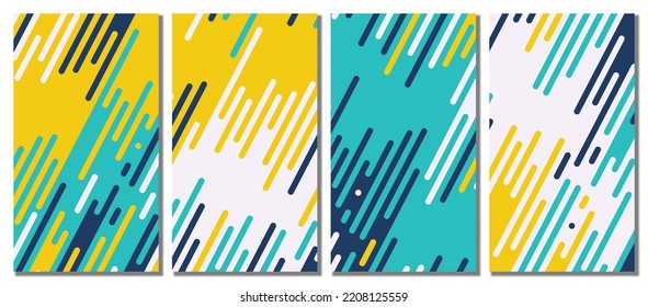 Abstract modern template set background. Vector illustration.