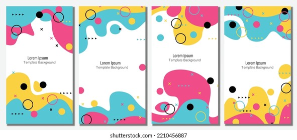 Abstract modern template set background. Vector illustration.