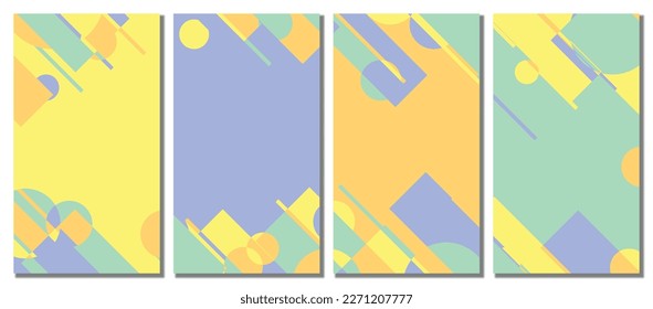 Resumen del fondo del conjunto de plantillas modernas. Antecedentes abstractos. Fondo de la ilustración del vector. 