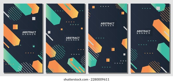 Resumen del fondo del conjunto de plantillas modernas. Antecedentes abstractos. Fondo de la ilustración del vector. 