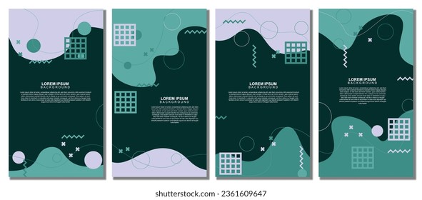 Abstract modern template set background. Vector illustration.