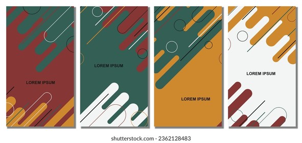 Abstract modern template set background. Vector illustration.