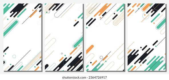 Abstract modern template set background. Vector illustration.