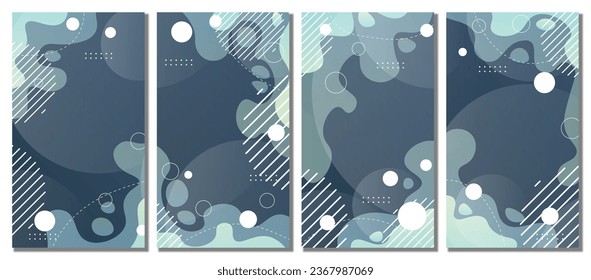 Abstract modern template set background. Vector illustration.