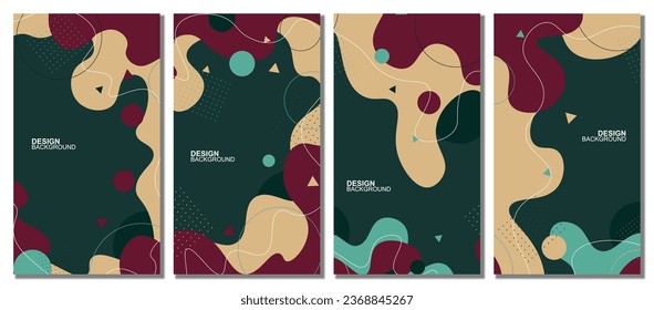 Abstract modern template set background. Vector illustration.