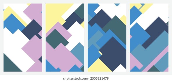 Abstract modern template set background. Vector illustration.