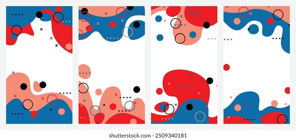 Resumo do conjunto de modelos modernos. Ilustração vetorial.