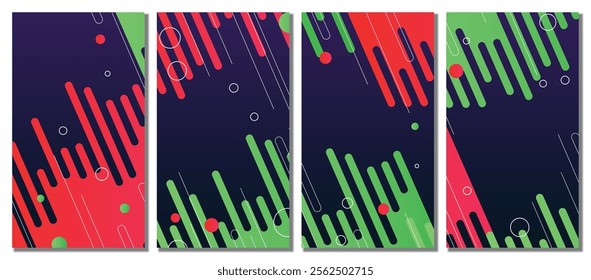 Abstract modern template set background. Vector illustration.