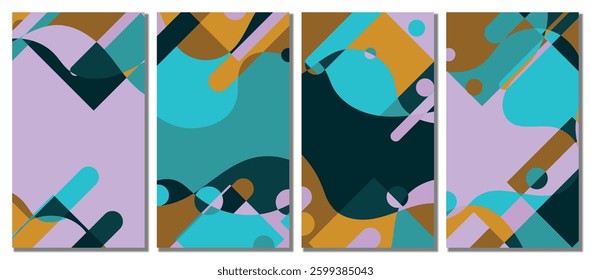 Abstract modern template set background. Abstract background. Vector illustration background. 