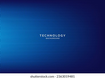 Resumen de textura moderna línea de onda de fondo azul. Plantilla de alta tecnología. Tecnología conceptual, futurista, big data, Ai, red, negocios, online, financiero, presentación, banner, anuncio