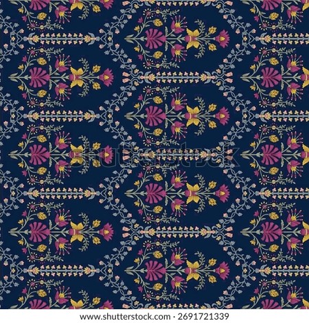 Abstract modern texture with a decorative rough overall pattern on a blue background, creating a stylish and contemporary look ideal for fabric design, wallpapers, and digital art.