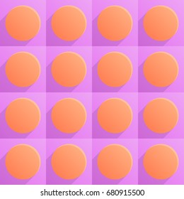 abstract modern texture seamless pattern with 3d orange pins on a pink background