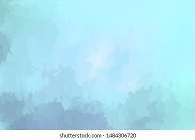 Abstract modern textured vector background, horizontal format. Digitally generated contemporary wallpaper. Light  aqua blue pastel backdrop.