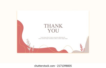 Abstract Modern Thank You Card Free Vector