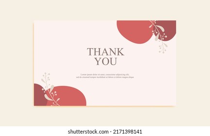 Abstract Modern Thank You Card Free Vector